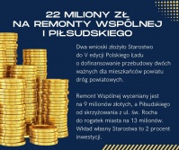 22 miliony zł na remonty Wspólnej i Piłsudskiego